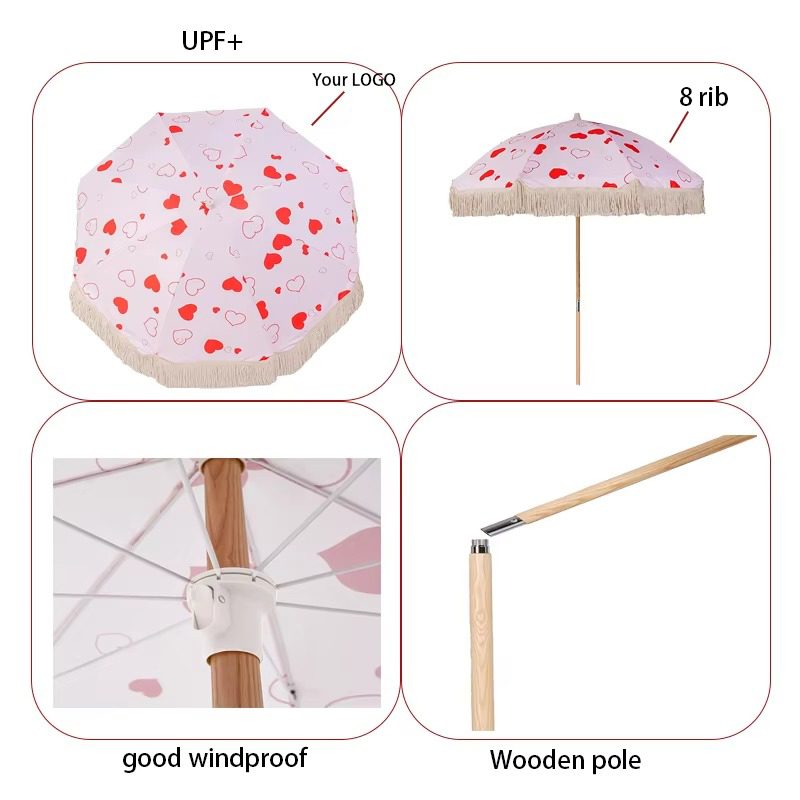 Cum se realizează protecția solară în întregime a UPF50 + unghi reglabil Sunshade Beach Umbrella?